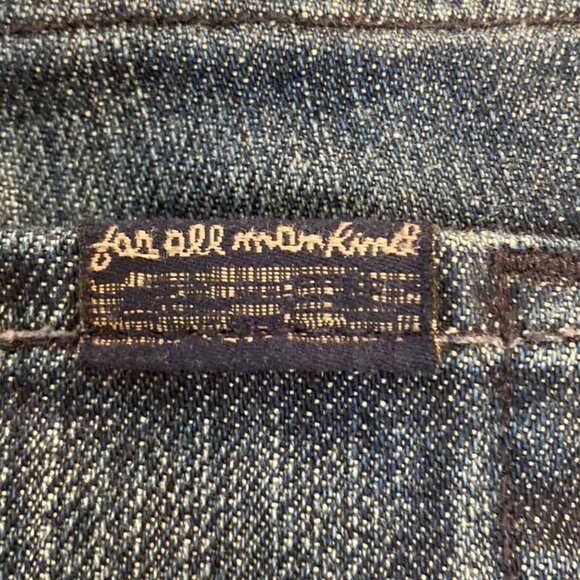 7 For All Manklind Jeans Flared Leg Lightly Distressed "A Pockets" SZ 29 (US 8) - Picture 9 of 14